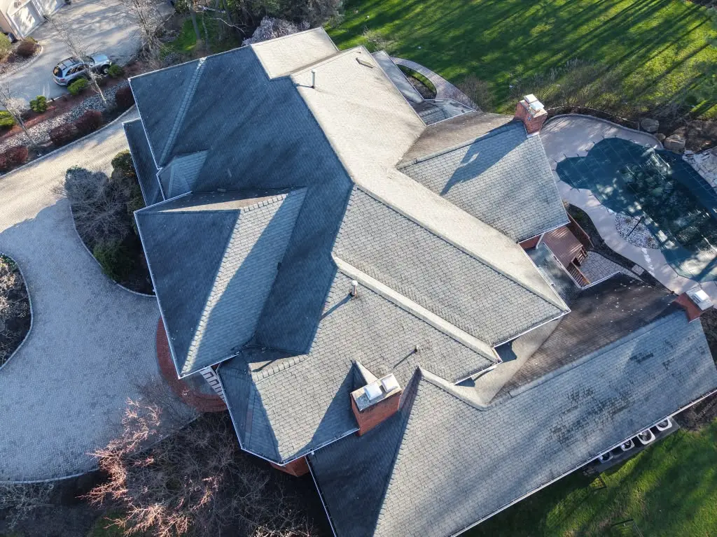 Roofing crew working on a residential project in New Jersey
