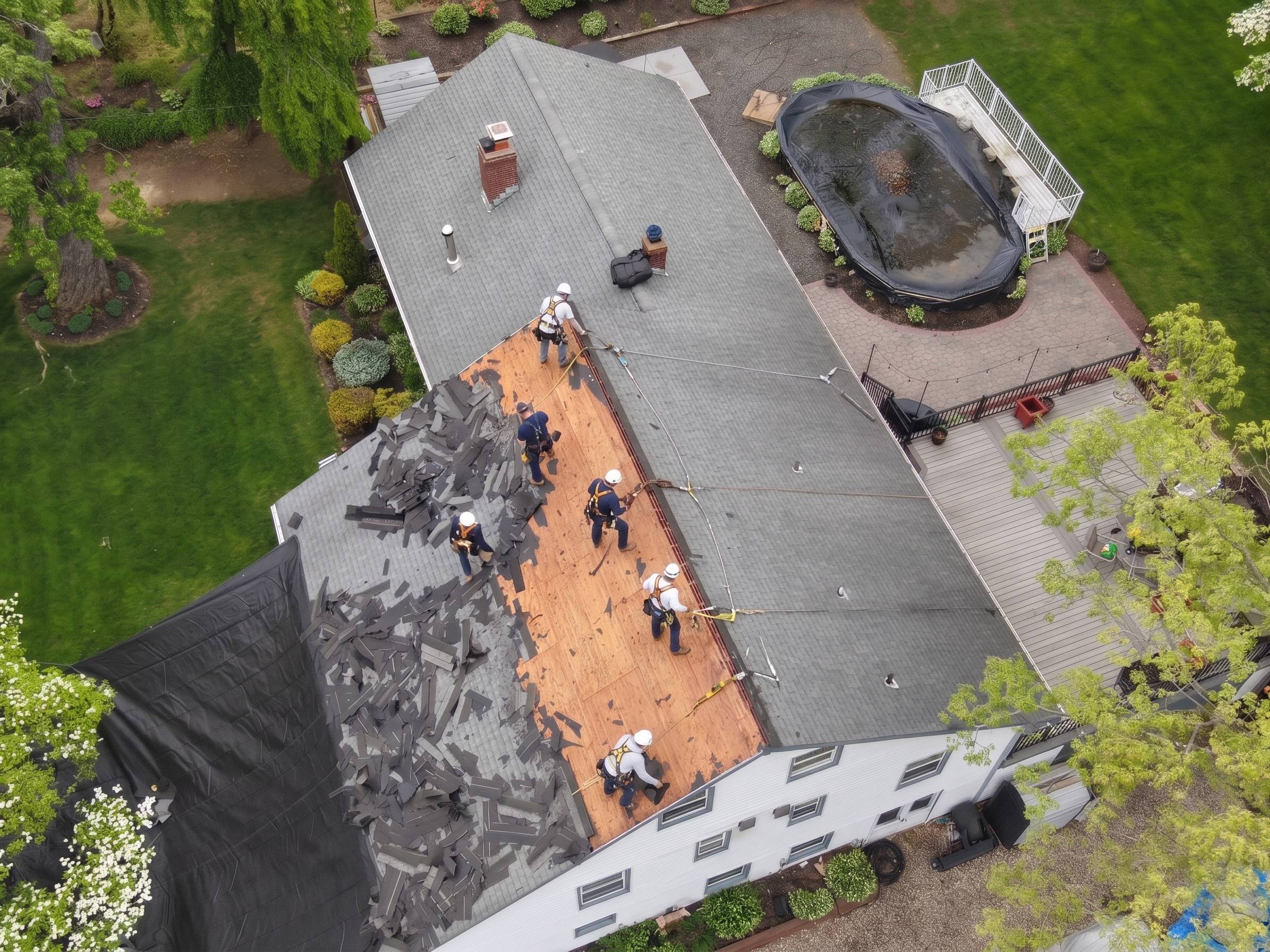Roof repair project in New Jersey